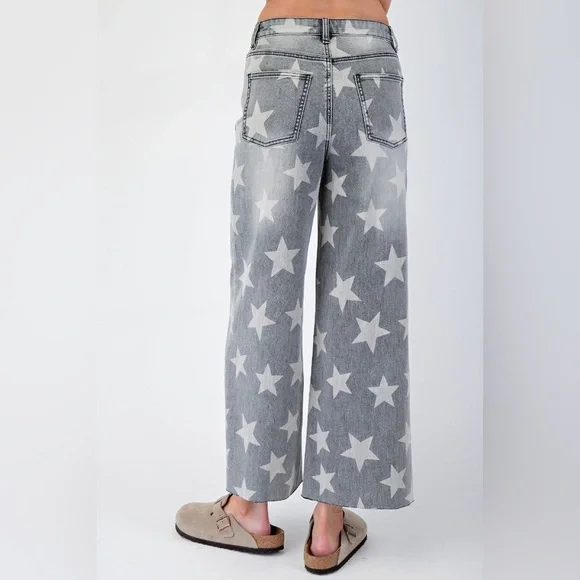 Starry Gray Flare Jeans - Picture 5 of 8